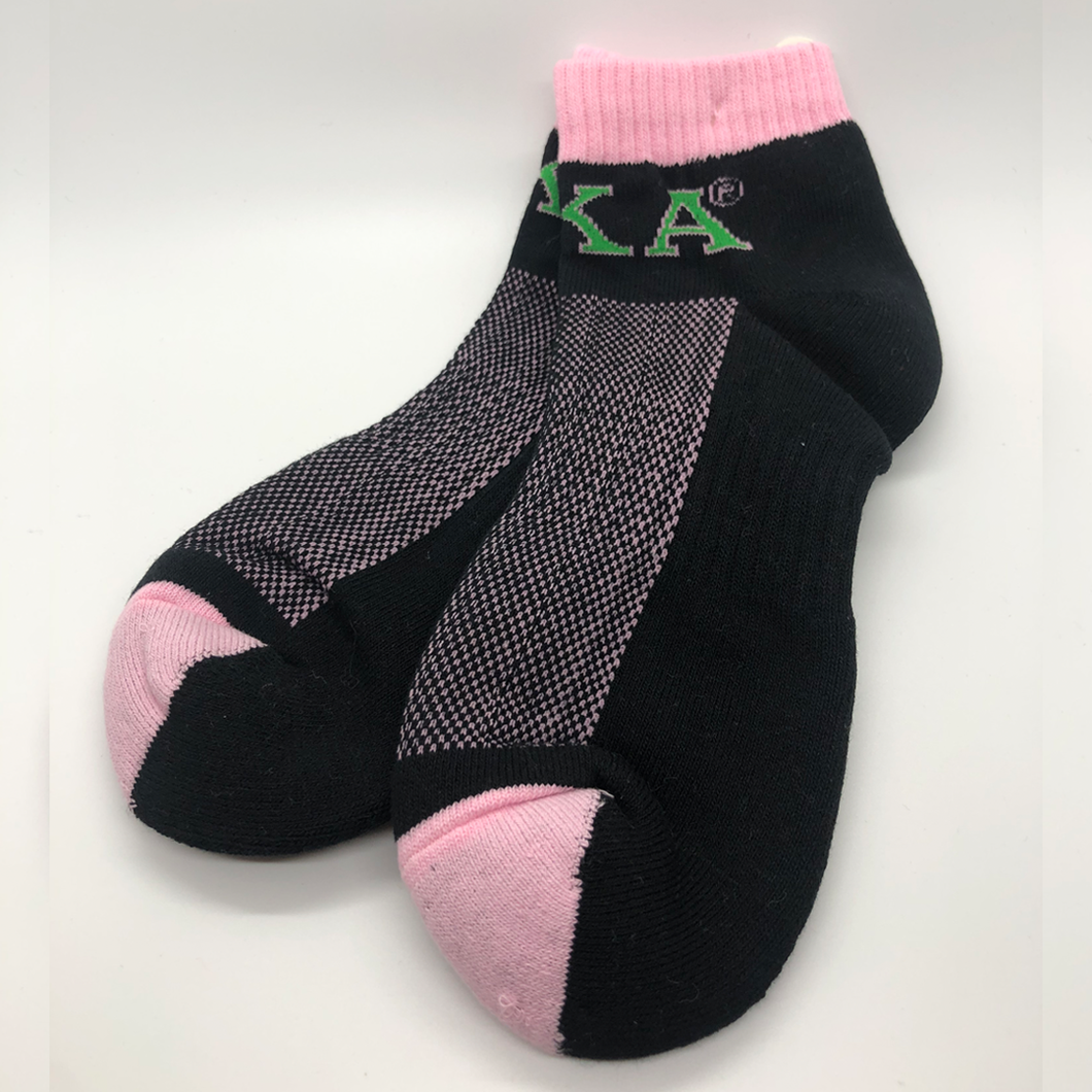 Alpha Kappa Alpha Pink and Black Socks