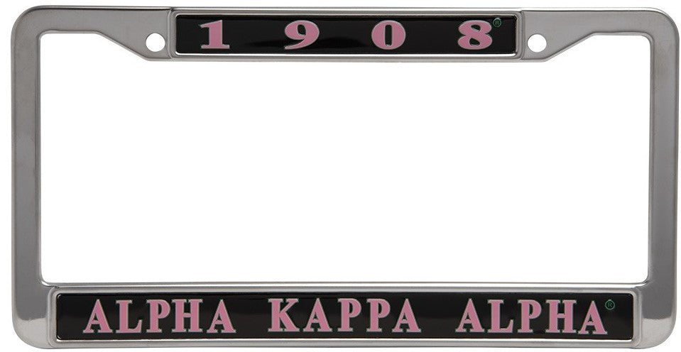 AKA 1908 License Frame | Black Lettering